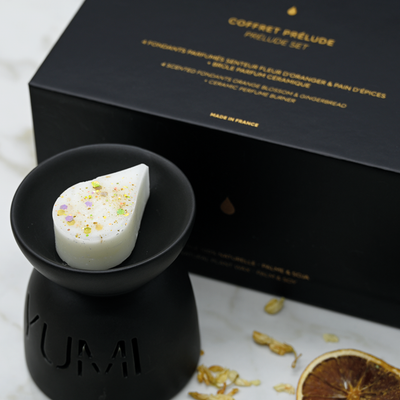 Coffret 4 fondants parfumés et mini brûle parfum - PRELUDE