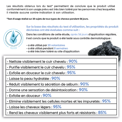 Shampoing exfoliant purifiant au charbon actif - 150 ml