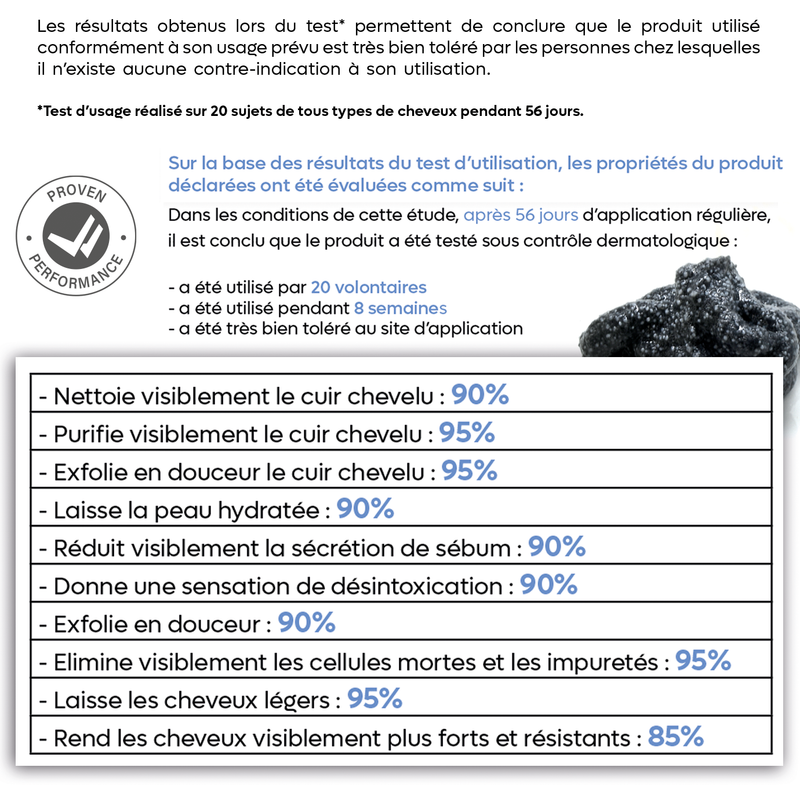 Shampoing exfoliant purifiant au charbon actif - 150 ml