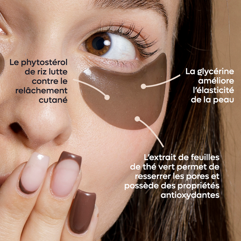 Patchs yeux au charbon actif x10 paires