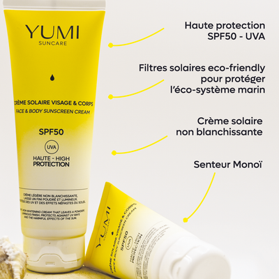 Crème solaire visage et corps SPF50