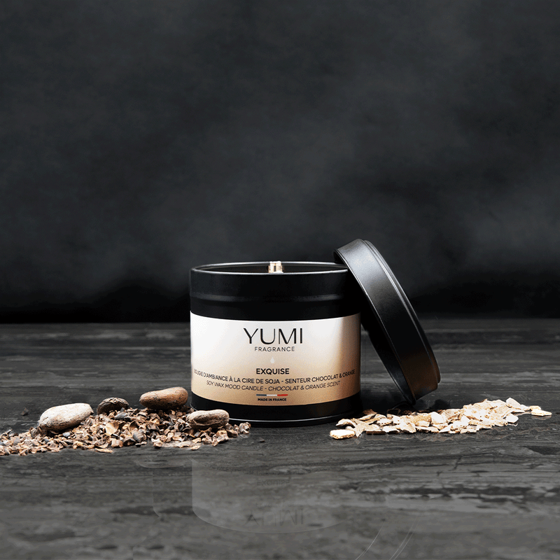 Bougie "Exquise" - Senteur chocolat & orange - 180g